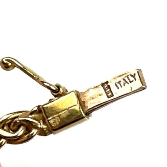 𝅺Genuine 1/2ct diamond solitaire 14k yellow gold braided rope V-shape necklace - Picture 8 of 9